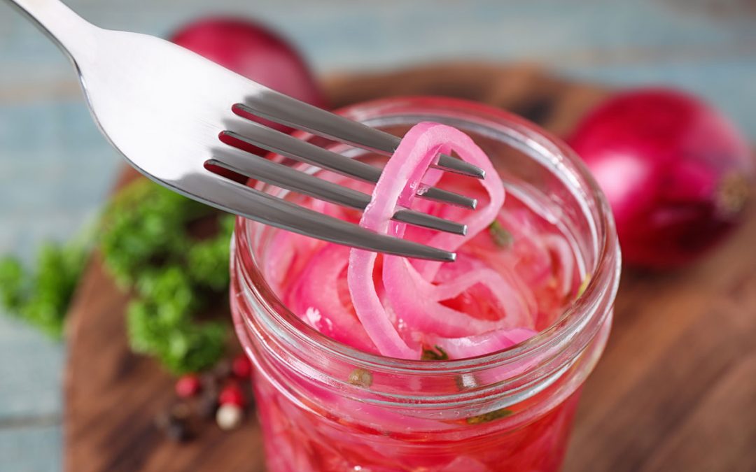 Oignons rouge marinés ail et érable