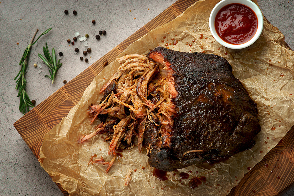 Maple and pepper pulled pork